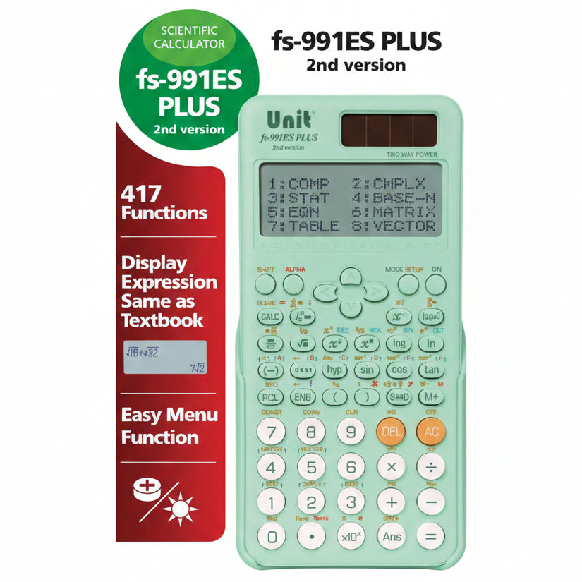 fs-991ES PLUS Scientific Calculator – 2nd Version - Green